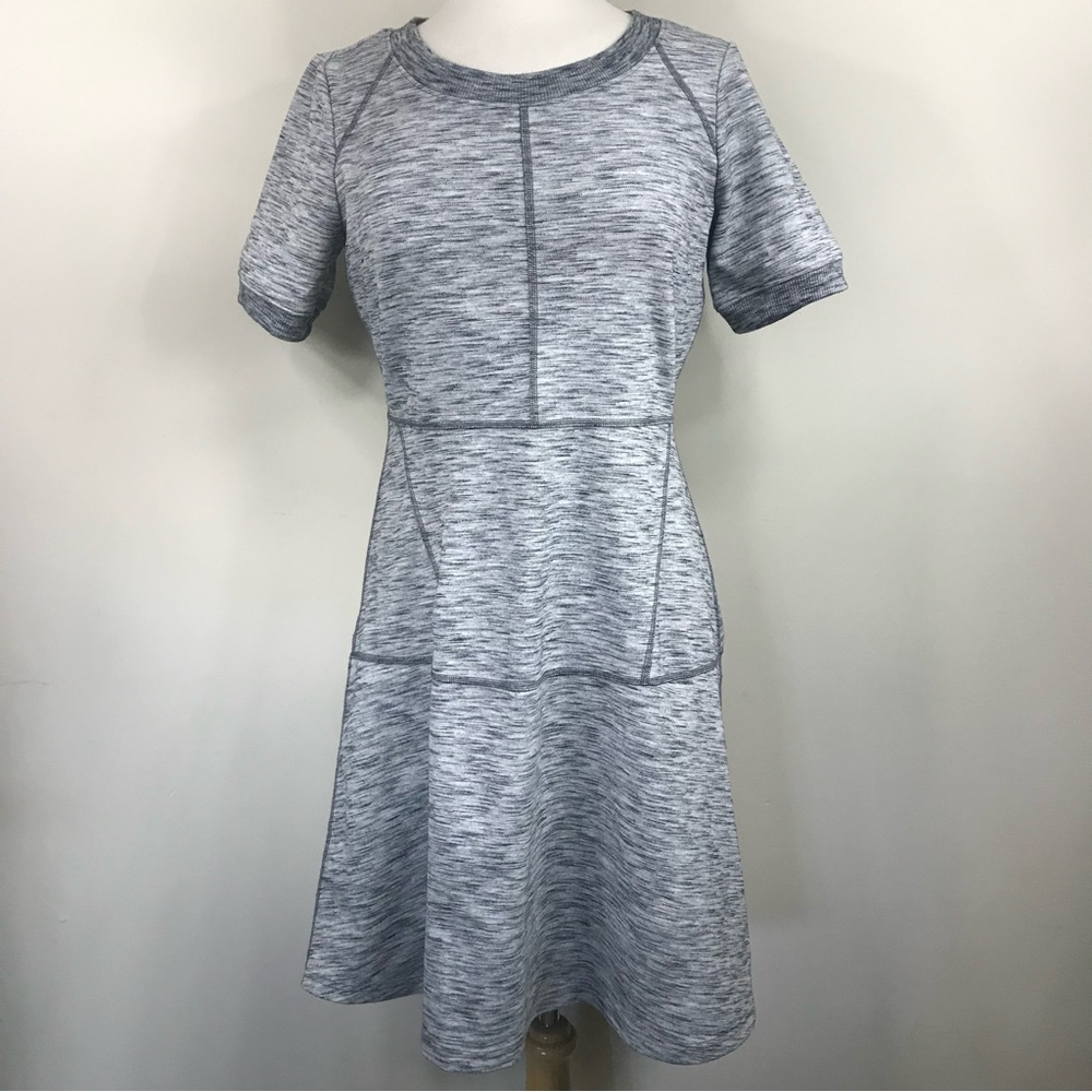 ATHLETA | En Route Ponte Heather Gray Casual A Line Dress